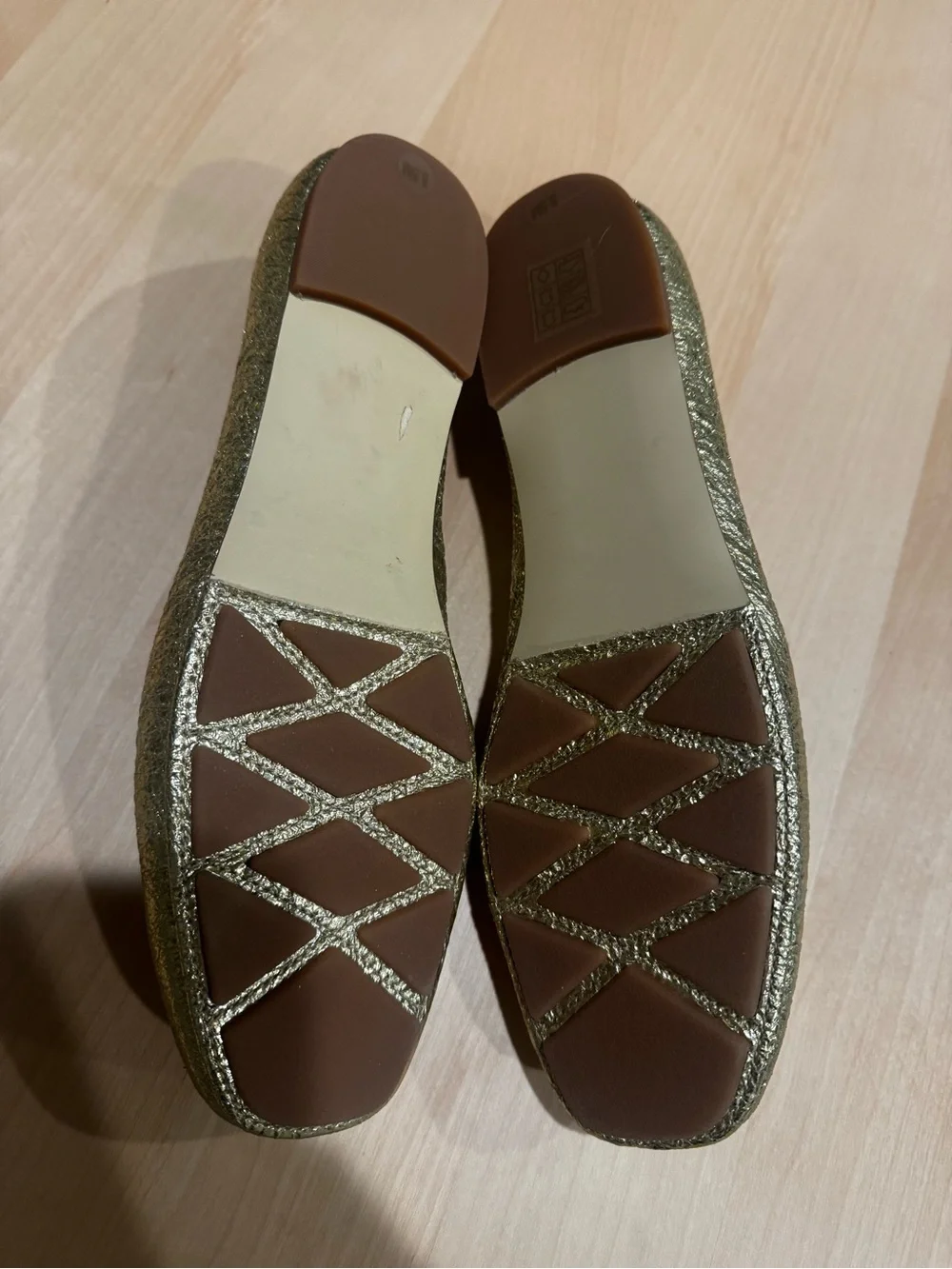 Tory Burch Metallic Gold Ballet Flats with Bow
